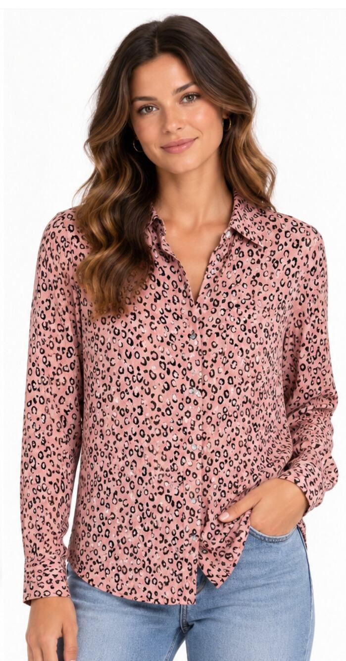 Scotch & Soda Animal Print Shirt with Patch Pocket Size Med